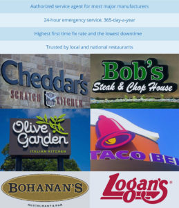 Authorized service agent for most major kitchen parts manufacturers